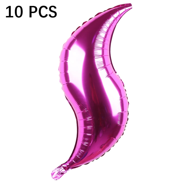 10 PCS 24 Inch S-Shaped Balloon Fish Tail Wavy Balloon Birthday Wedding Party Arrangement Balloon