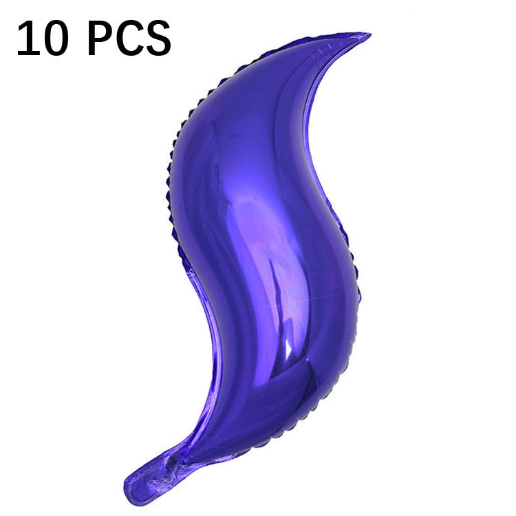 10 PCS 24 Inch S-Shaped Balloon Fish Tail Wavy Balloon Birthday Wedding Party Arrangement Balloon