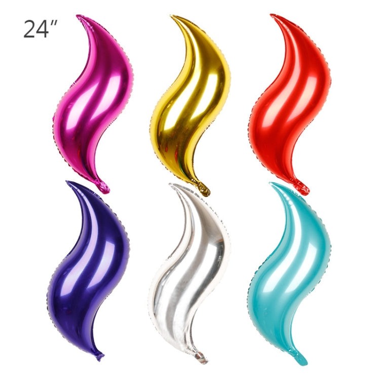 10 PCS 24 Inch S-Shaped Balloon Fish Tail Wavy Balloon Birthday Wedding Party Arrangement Balloon