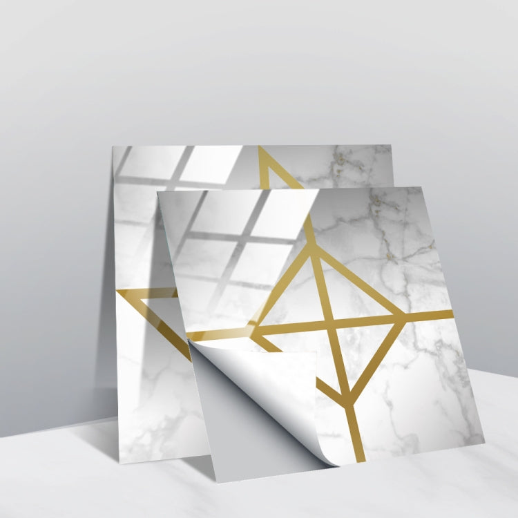 PVC Crystal Covered Film Geometric Pattern Tile Wall Sticker