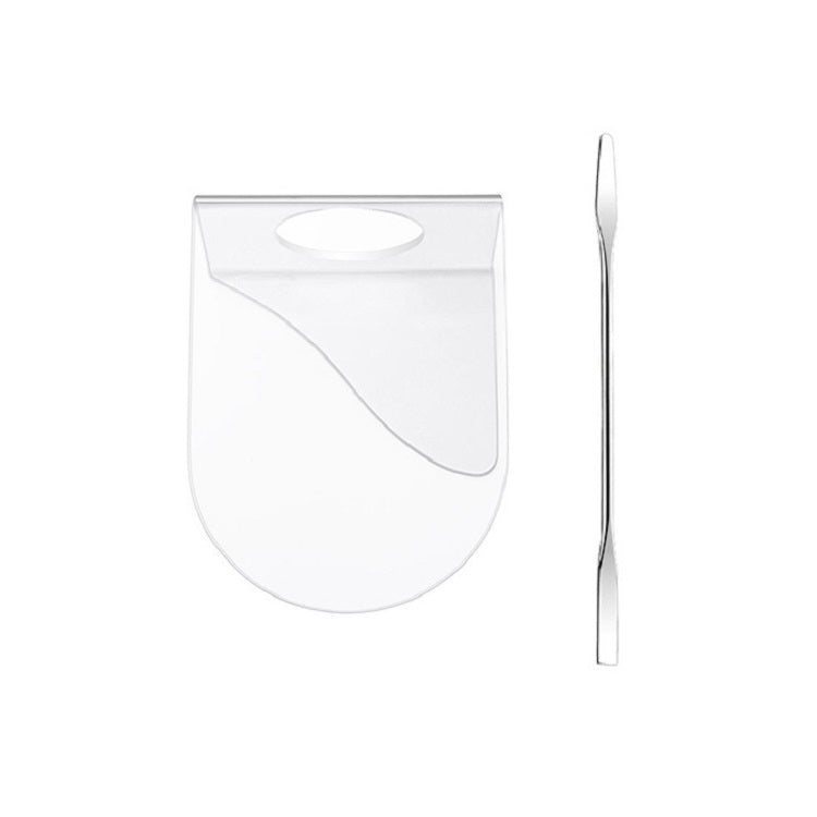 Acrylic Makeups Manicure Transparent Palette With Color Stick, Specification: Elliptical Plate+Stick