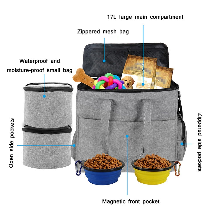 Travel Portable Carry Out Pet Supplies Storage Single-shoulder Bag Without Dog Bowl