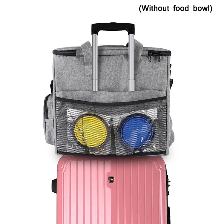 Travel Portable Carry Out Pet Supplies Storage Single-shoulder Bag Without Dog Bowl