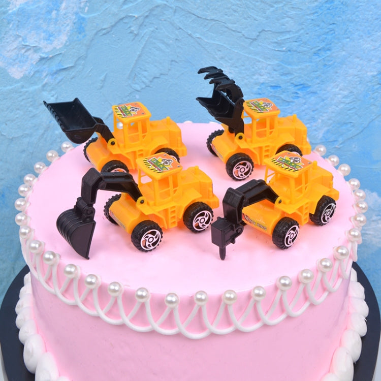 6pcs /Set Cake Decorative Baking Engineering Vehicle Toy