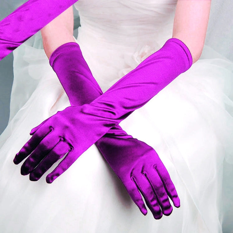 1pair Bride Gloves Satin Long Vintage Travel Sunscreen Dress Wedding Gloves