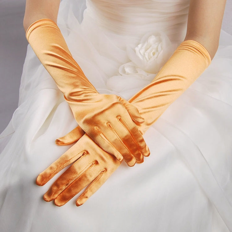 1pair Bride Gloves Satin Long Vintage Travel Sunscreen Dress Wedding Gloves