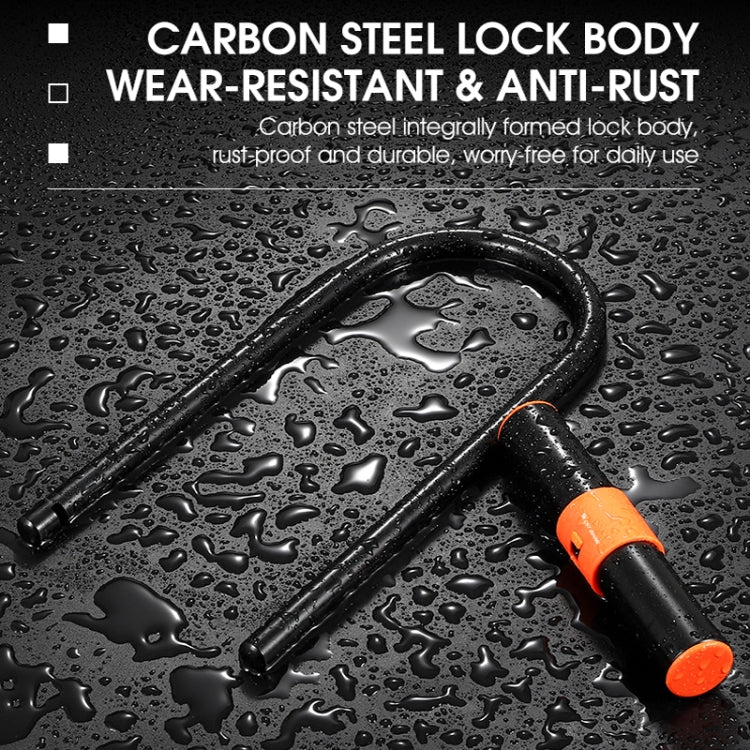 WEST BIKING Bicycle Carbon Steel Anti-Shear Anti-Theft U-Lock