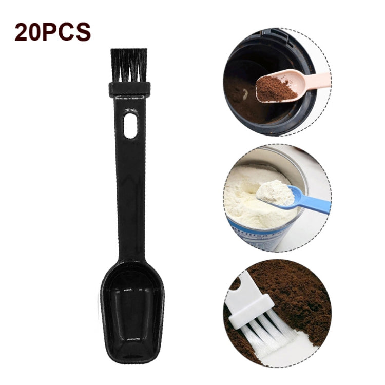 20 PCS Coffee Bean Grinder Spoon Grinder Cleaning Brush With Scale