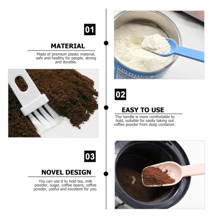 20 PCS Coffee Bean Grinder Spoon Grinder Cleaning Brush With Scale