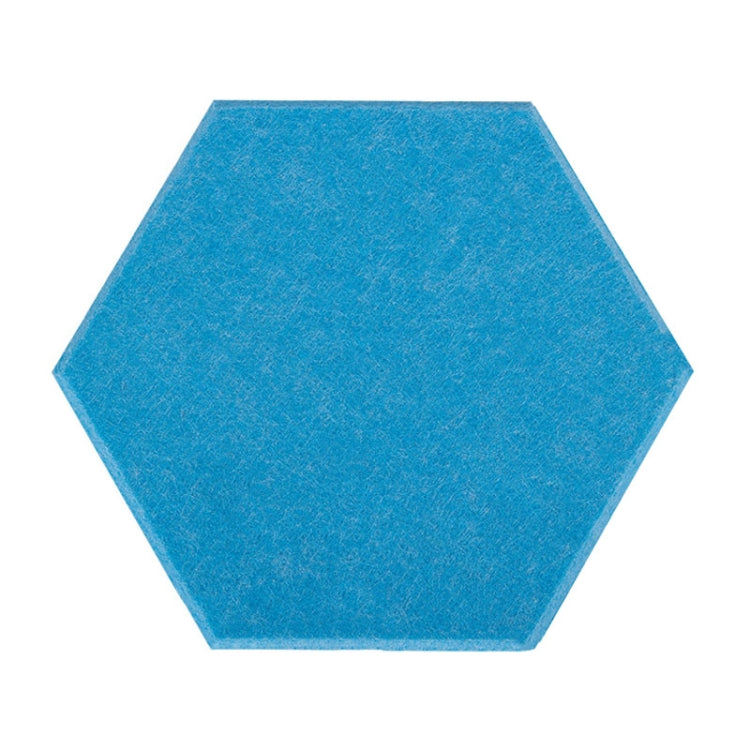 Polyester Fiber Wall Decoration Sound Insulation Cotton Sound Absorbing Board, Style: With Glue (Lake Blue)