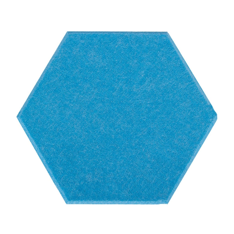 Polyester Fiber Wall Decoration Sound Insulation Cotton Sound Absorbing Board, Style: With Glue (Lake Blue)