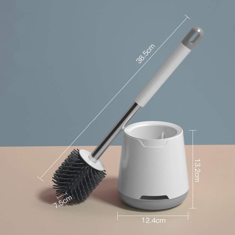 TPR Soft Glue Long-handle Toilet Brush with Base, Spec: