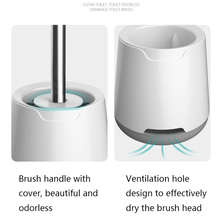 TPR Soft Glue Long-handle Toilet Brush with Base, Spec: