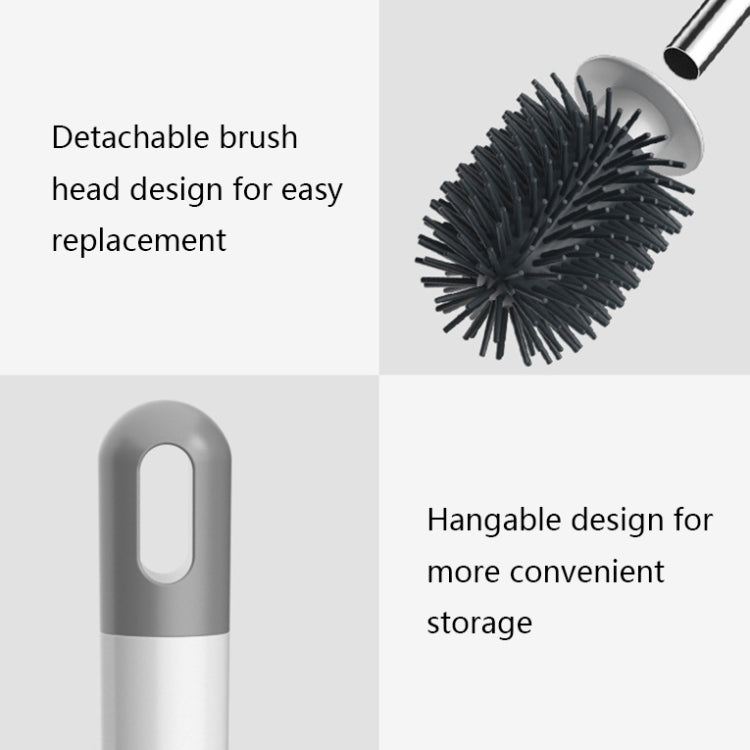 TPR Soft Glue Long-handle Toilet Brush with Base, Spec: