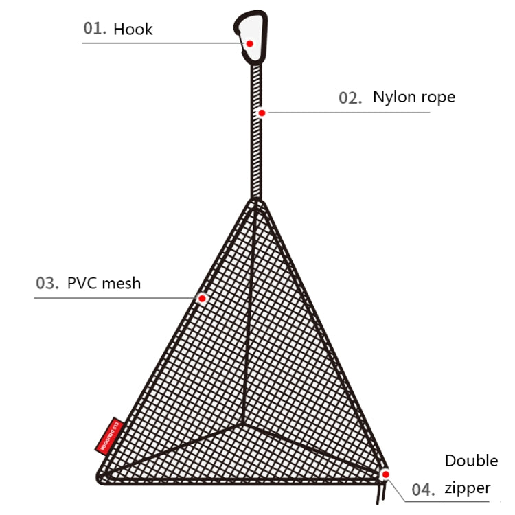 CLS Outdoor Triangular Foldable Storage Mesh Bag