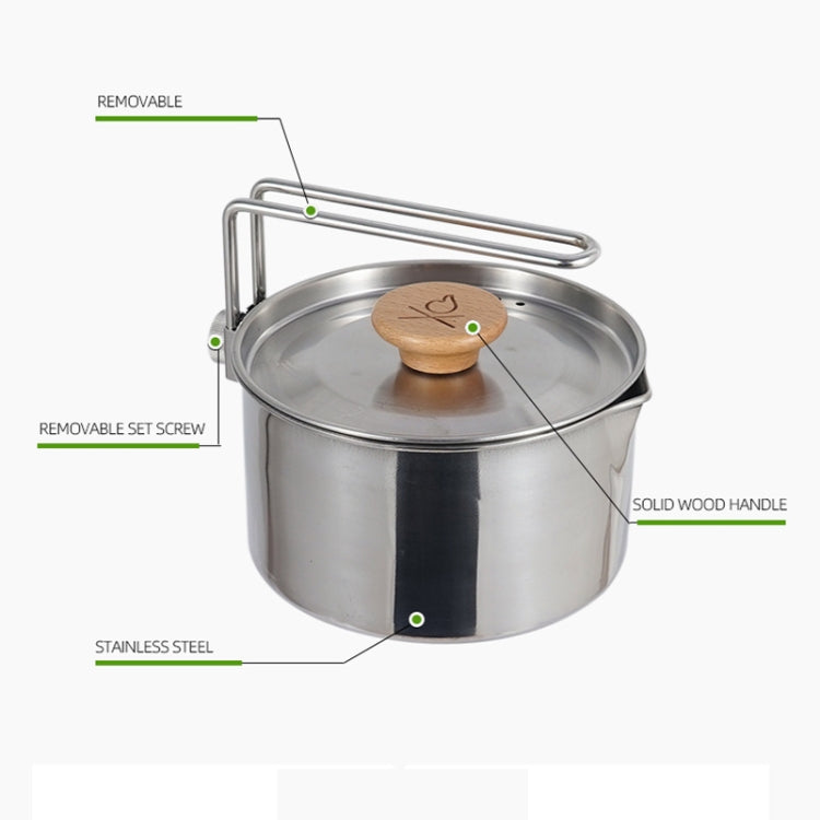 Outdoor Multifunctional 304 Stainless Steel Burning Kettle