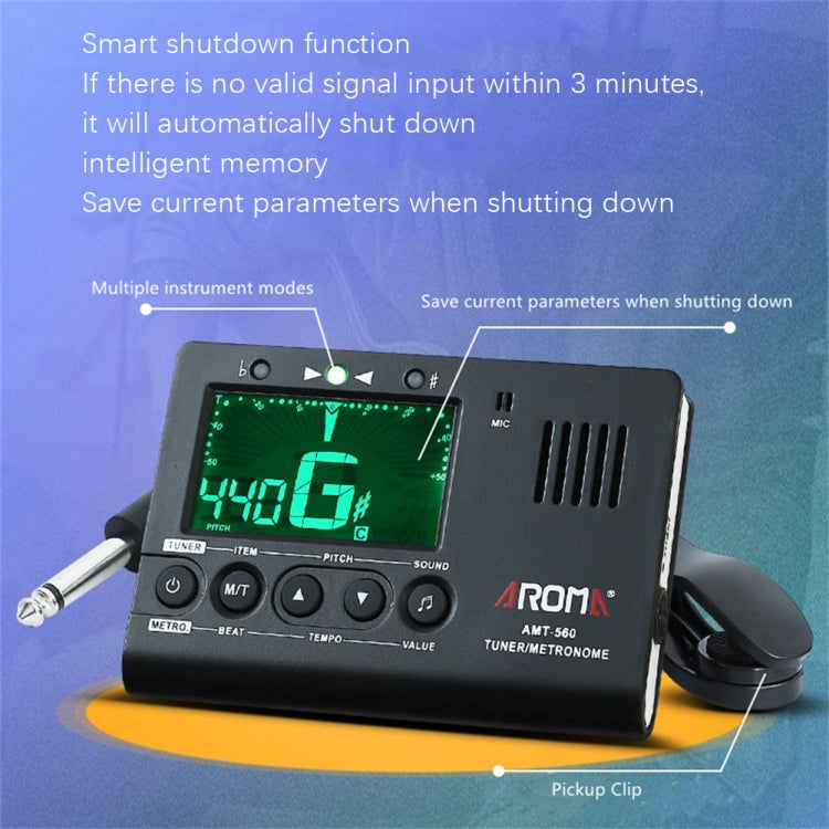 ROM Electronic Metronome Rhythm Acoustic Guitar Tuner