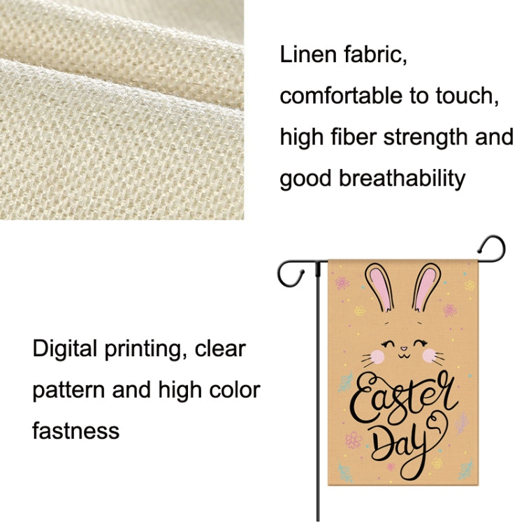Easter Decorative Linen Strong and Durable Garden Flag
