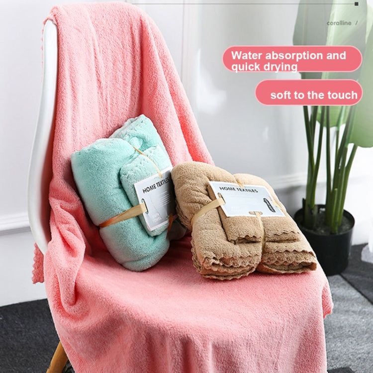 Bath Towel + Towel Set Can Wear Coral Fleece Beach Towel