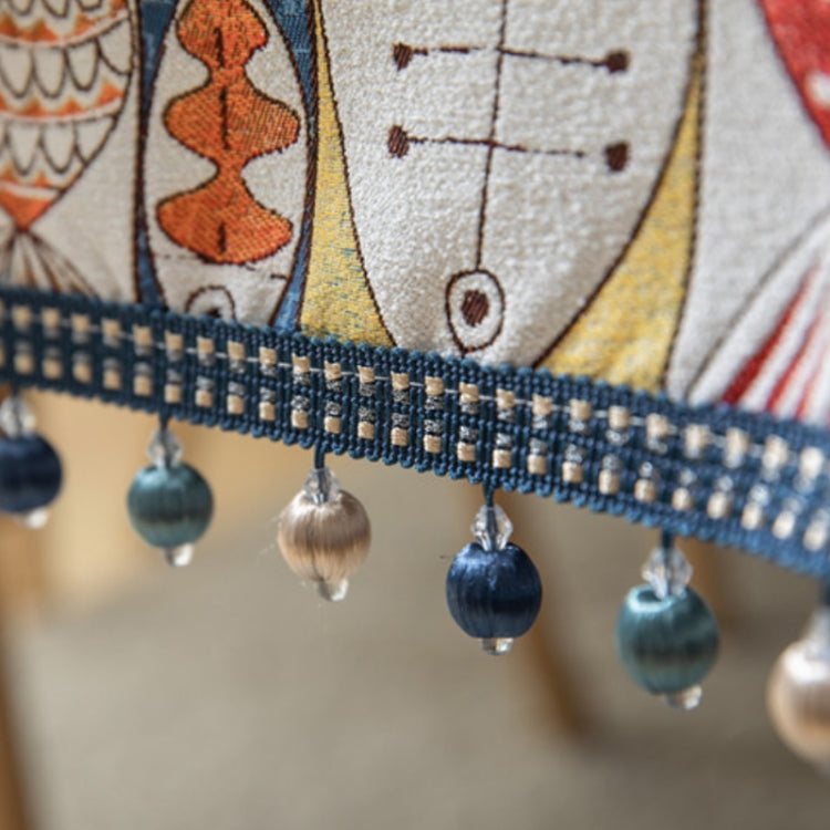 Home Chenille Polyester Tassel Table Runner