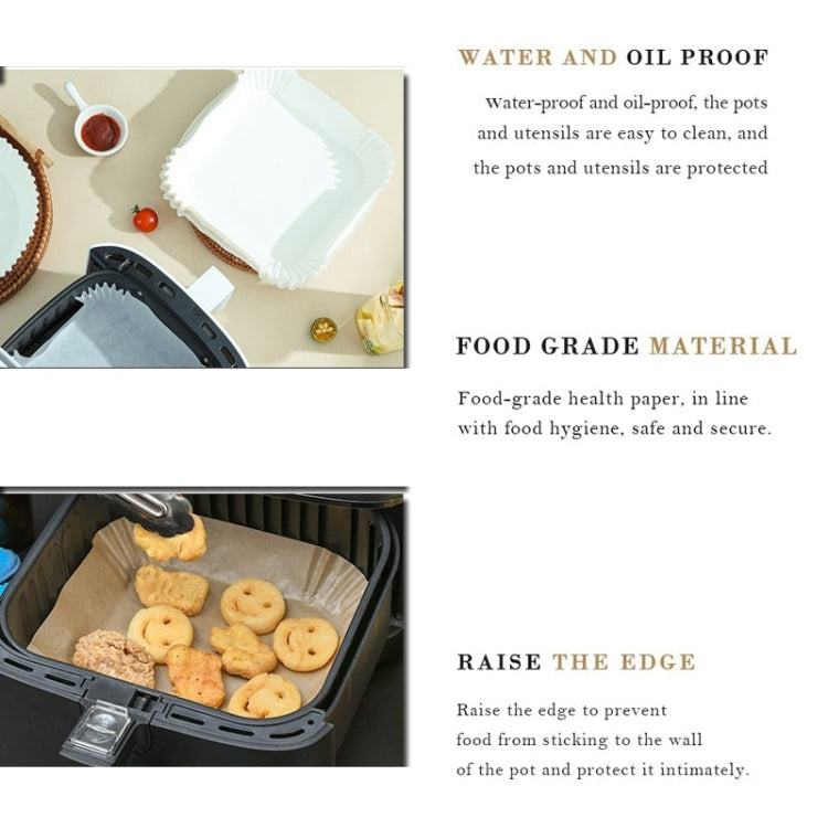 50pcs / Box Air Fryer Liner Baking Oil-absorbing Oil-proof Paper Tray