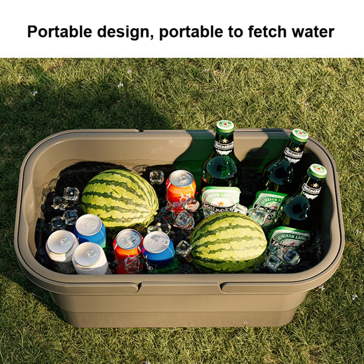 Camping Water Carry Basket Picnic Basket Outdoor Folding Box Can Be Used As Table