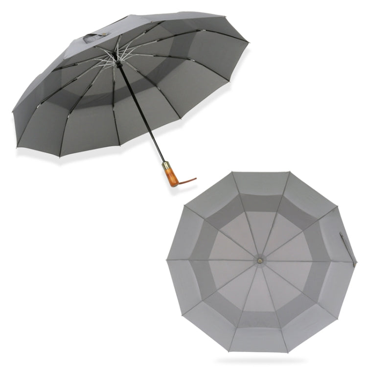 PARACHASE Ten-bone Double-layer Large Windproof Business Automatic Folding Umbrella