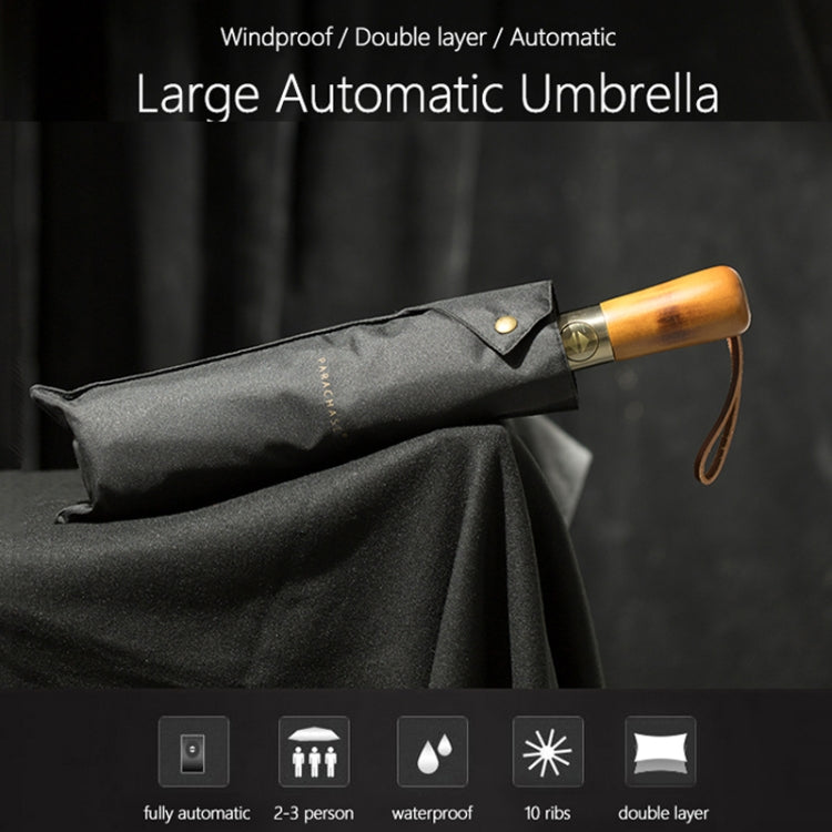 PARACHASE Ten-bone Double-layer Large Windproof Business Automatic Folding Umbrella
