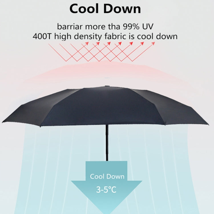 PARACHASE Mini Six Fold Bag Black Glue Sunside Sunscreen Anti-UV Sun Umbrella