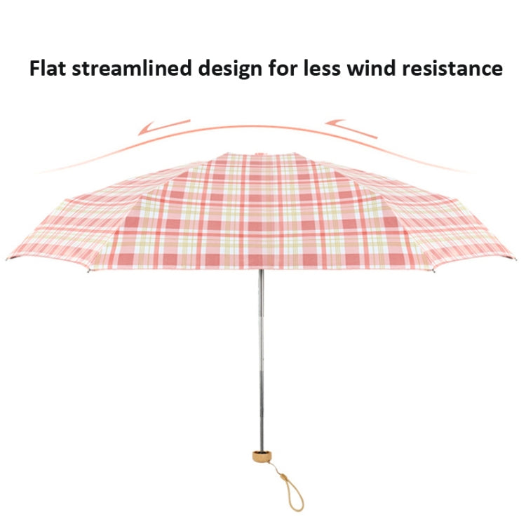 Five-fold Lattice Umbrella Black Glue Sun and Rain Dual-use Pocket Capsule Umbrella