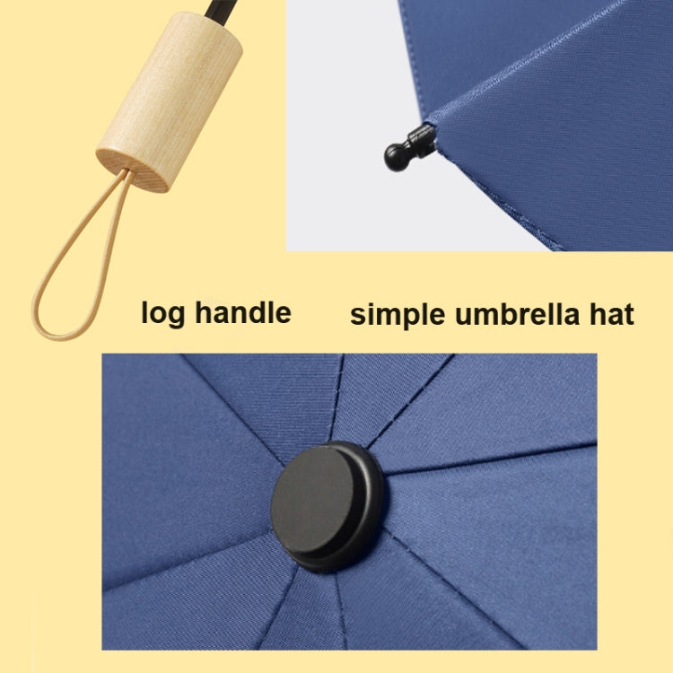 3-fold 8-bone Hand-opened Sunny and Rainy Umbrella Black Glue Sunscreen Umbrella