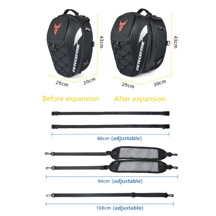 MOTOCENTRIC 11-MC-0102 Motorcycle Rear Seat Helmet Bag