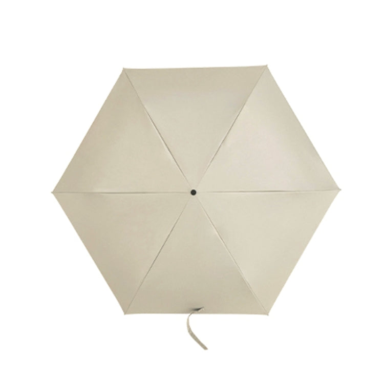 PARACHASE Carbon Fiber Light Portable Small Clever Black Glue Sunscreen Anti-UV Sun Umbrella