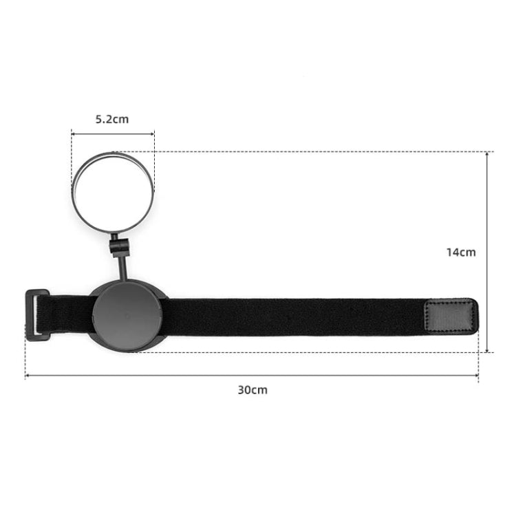 Bicycle Rearview Mirror With Wristband 360 Degree Rotating Mirror