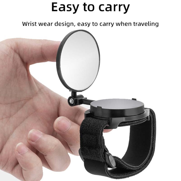 Bicycle Rearview Mirror With Wristband 360 Degree Rotating Mirror