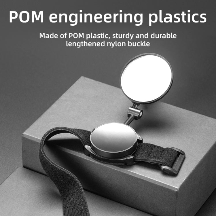 Bicycle Rearview Mirror With Wristband 360 Degree Rotating Mirror