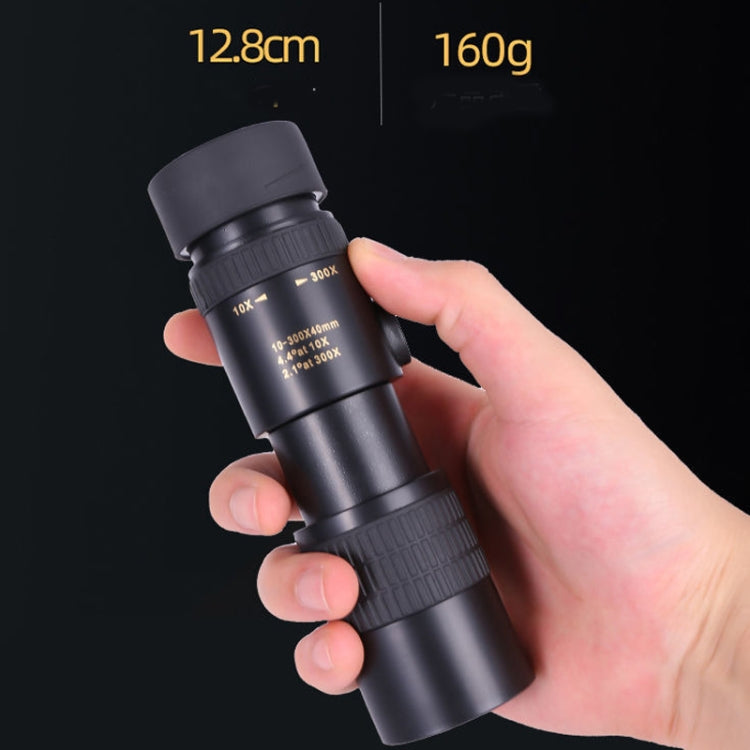 10-300x40 Monocular HD Telescope BAK4 Prism Telescope,Style: