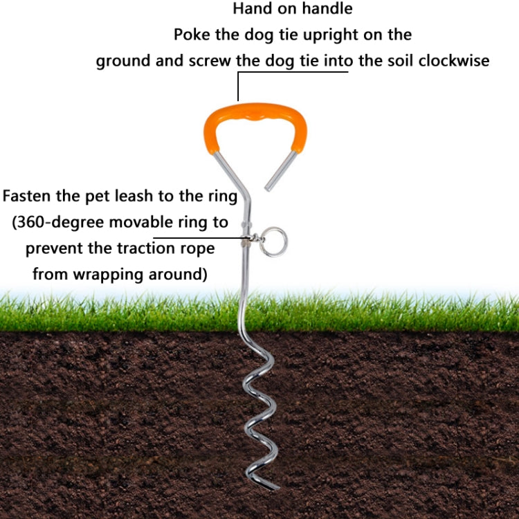 Outdoor Pet Leash Stainless Steel Ground Nail Fixing Bolt, Specification：
