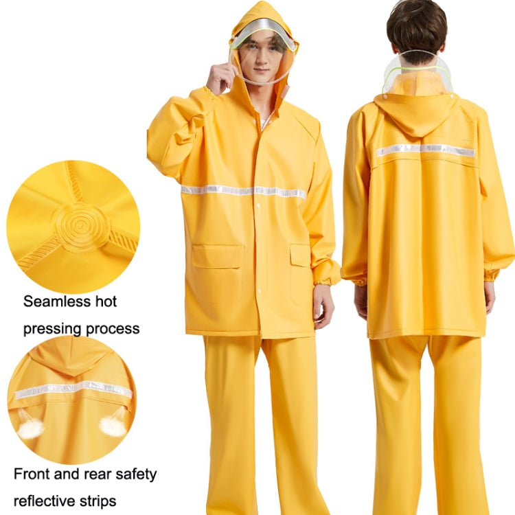 Adult Anti-Riot HD Double Brim Raincoat Rainpants Sets