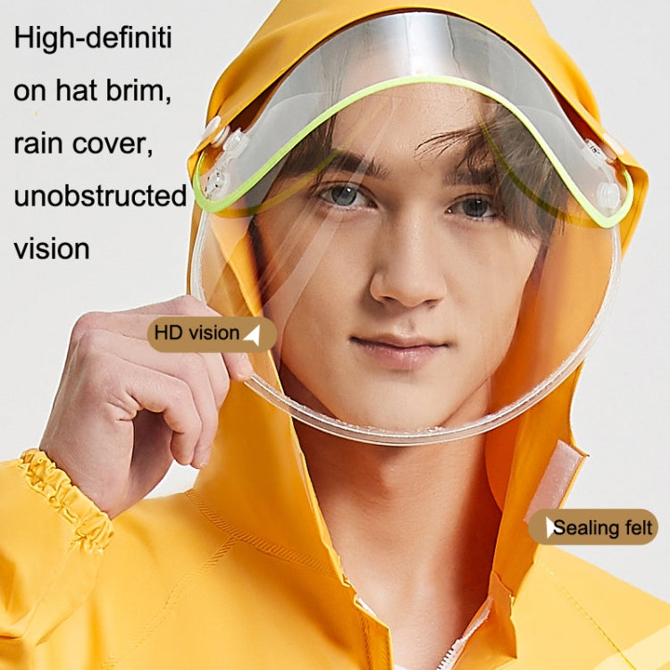 Adult Anti-Riot HD Double Brim Raincoat Rainpants Sets