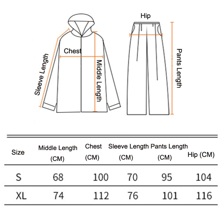 Rainfreem Outdoor Reflective Fashion Split Raincoat Rain Pants Set