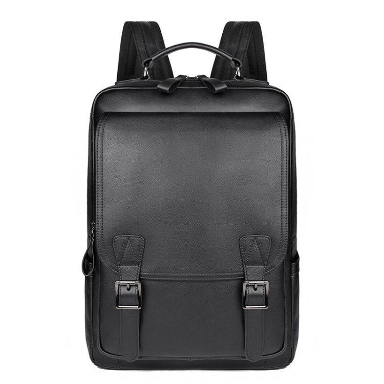 Casual Business Cowhide Leather Backpack Laptop Bag For Men