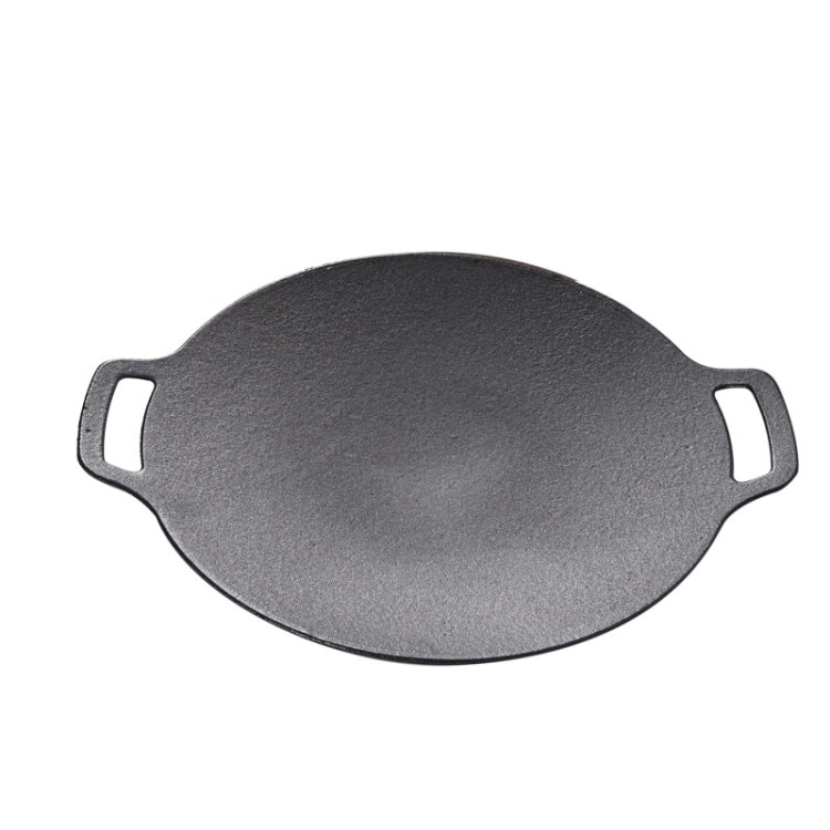 Outdoor Camping BBQ Cast Iron Grill Pan,Style: