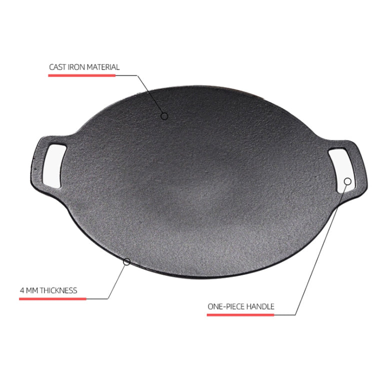 Outdoor Camping BBQ Cast Iron Grill Pan,Style: