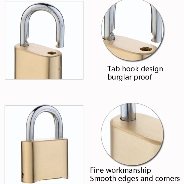 Brass Large Long Warehouse Door Logistics Password Lock Bottom Password Wheel Padlock