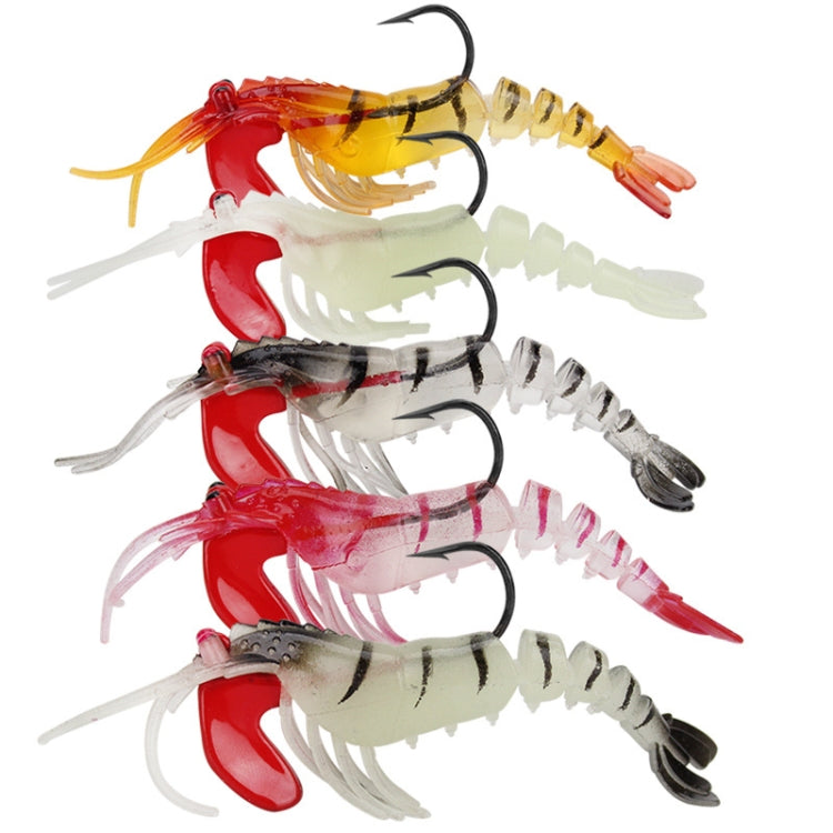 Multi-section Lead Head Soft Shrimp Fake Bait Freshwater Sea Fishing Lure