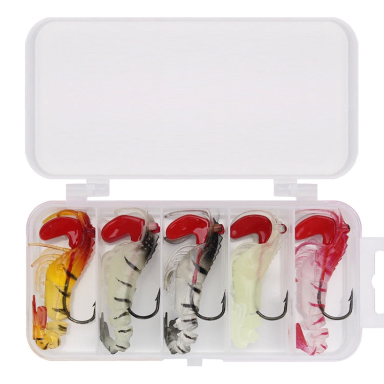 Multi-section Lead Head Soft Shrimp Fake Bait Freshwater Sea Fishing Lure