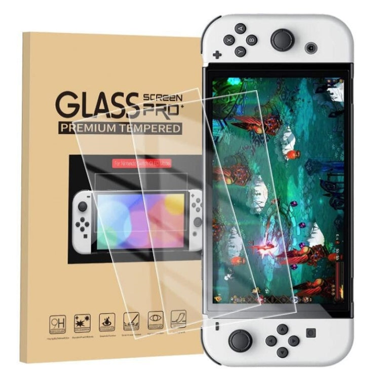 Game Console Crystal Shell Remote Sensing Cap Tempered Film Storage Bag Set For Switch OLED Console
