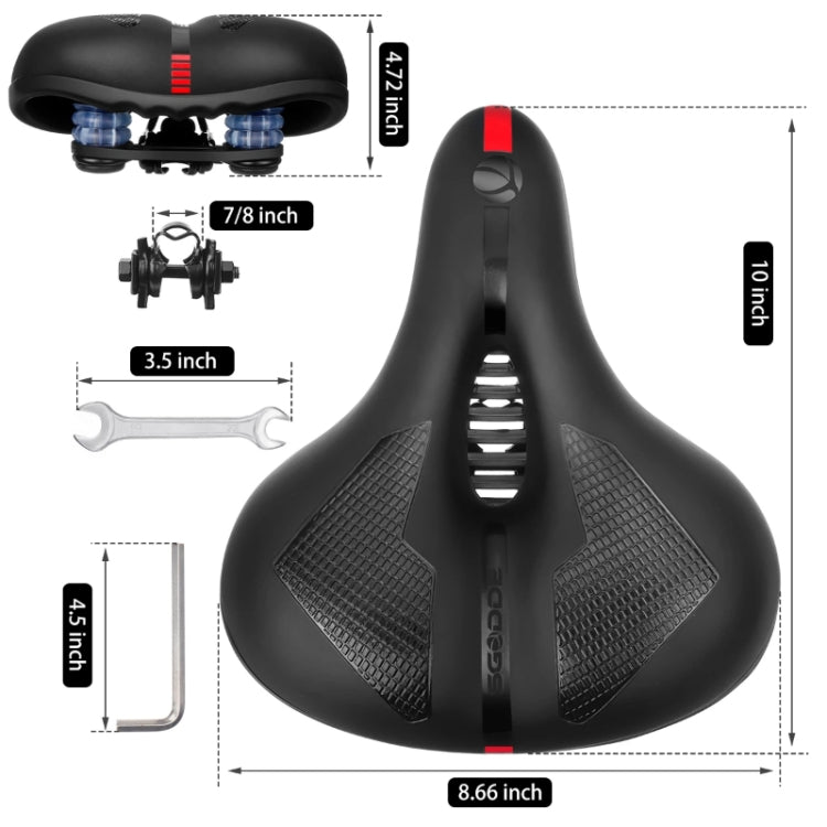 SGODDE Mountain Bike Shock Absorbing Thickened Soft Saddle