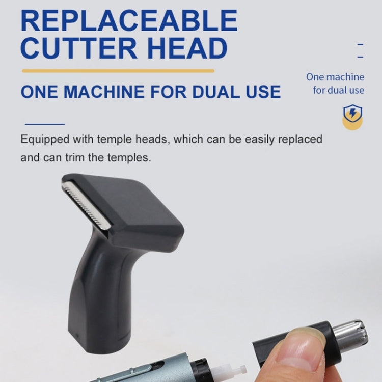 SPORTSMAN Metal Aluminum Tube Body Rechargeable Nose Hair Device, Style: